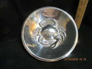 MARIPOSA BRILLANTE 1996 MEXIKO ALUMINIUM SERVIERSCHÜSSEL SCHALE 8 1/4" KRABBE - Bild 1 von 4