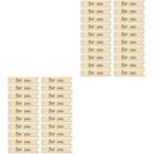  120 Pcs Bamboo Word Wood Cutout Unfinished Wooden Tags with Sayings