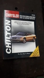 CHILTON 20320 1995-98 REPAIR MANUAL CIRRUS/STRATUS/SEBRING/AVENGER/BREEZE - Picture 1 of 5