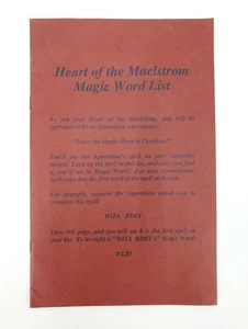 Wizardry V Heart of The Maelstrom - Caja Grande PC - IBM Tandy - Lista de Palabras Mágicas - Imagen 1 de 4