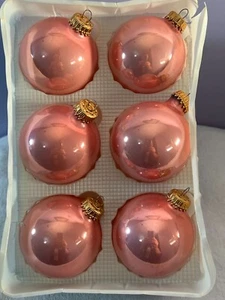 Addobbi natalizi set di 4 palline colore gomma da masticare vetro Krebs rosa caldo EX8128 - Foto 1 di 6