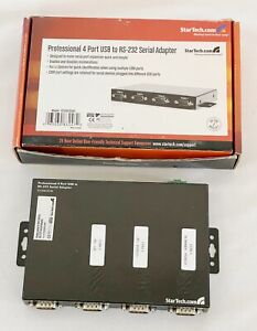 StarTech 4-Port Wall Mountable USB to Serial Adapter Hub with COM Retention