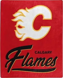 Northwest NHL Calgary Flames königliches Plüschtier rot Raschel Überwurfdecke neu 50 Zoll x 60 Zoll - Bild 1 von 5