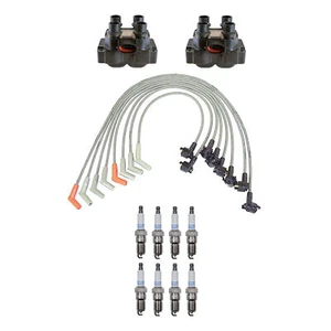 Denso 2 Ignition Coils Wire Set & 8 Platinum TT Spark Plugs Kit For Ford 5.0L V8 - Picture 1 of 1