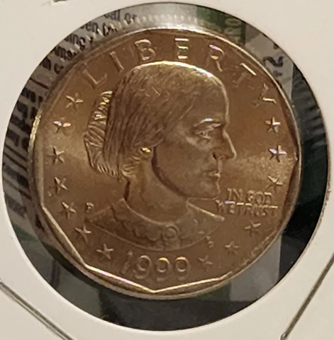 1999 P Susan B Anthony Dollar US Mint Coin "Very High Grade" SBA Cover