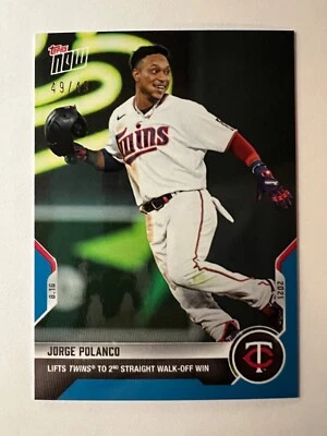 2021 Topps Now Blue #668 Jorge Polanco #'d 49/49 - Image 1 of 2