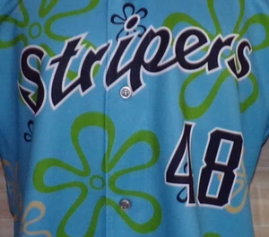 GWINNETT STRIPERS IAN ANDERSON LARGE MARGARITAVILLE BASEBALL JERSEY ATL BRAVES - Picture 1 of 5