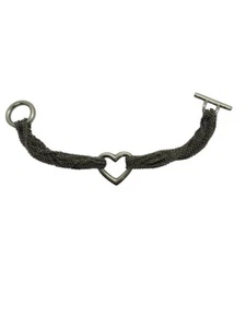 Tiffany & Co Heart Toggle Multi Mesh Strand Chain Bracelet - 34.5g | 7" - Picture 1 of 9