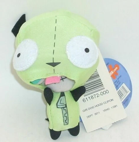 Invader Zim GIR CLIP ON New w/ Tags Nickelodeon 2005 Jhonen Vasquez Hot Topic Cover