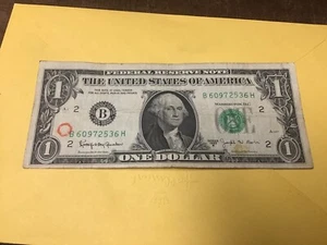 1963-B $1 One Dollar Bill Federal Reserve ~ "Barr" Note ~Circulated, 1 Note - Picture 1 of 18