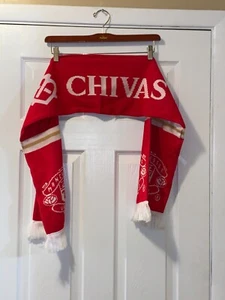 NEW SCARF CHIVAS MANCHESTER UNITED RED, WHITE FOOTBALL SOCCER MADE IN THE UK - Picture 1 of 5
