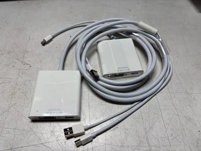 Lot of 2 Apple A1306 White Mini Display Port Dual-link DVI Adapter Cable - Image 1 of 2