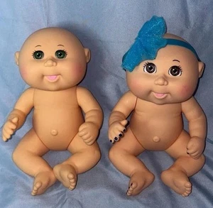 LOT OF 2 Vintage Wicked Cool Toys CABBAGE PATCH BABIES/All VINYL/Swim/Bath - Picture 1 of 8
