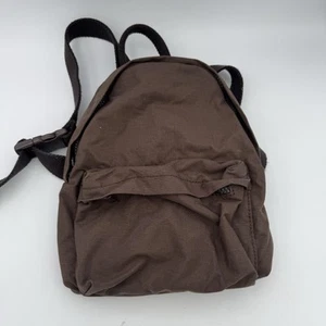 John Galt Backpack Brown Nylon Canvas Straps Brandy Melville - Picture 1 of 7