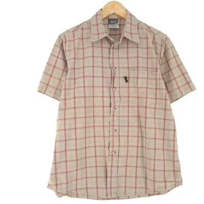 Vintage Jack Wolfskin Camisa de Hombre a Cuadros Franela Camping Caminar Qu5 - Imagen 1 de 4