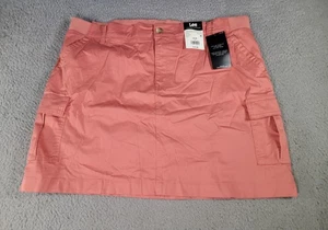 LEE Women's Skort Size 18 M Peach Coral Mid-Rise Cotton Ultrasoft Waist Skirt - Picture 1 of 10