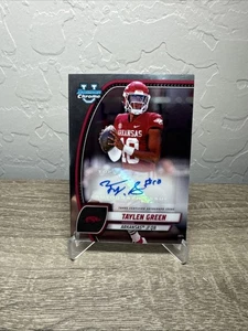 Bowman Chrome University Taylen Green Auto 2024 #PA-TGR Arkansas Razorbacks - Imagen 1 de 1