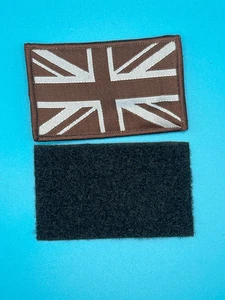 Hellbrauner taktischer Union Flagge Aufnäher Union Jack Klett - Bild 1 von 1