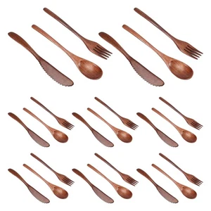 Cucchiaio di Legno Forchetta Coltello Set di  Set di  nel Legno9923 - Imagen 1 de 1