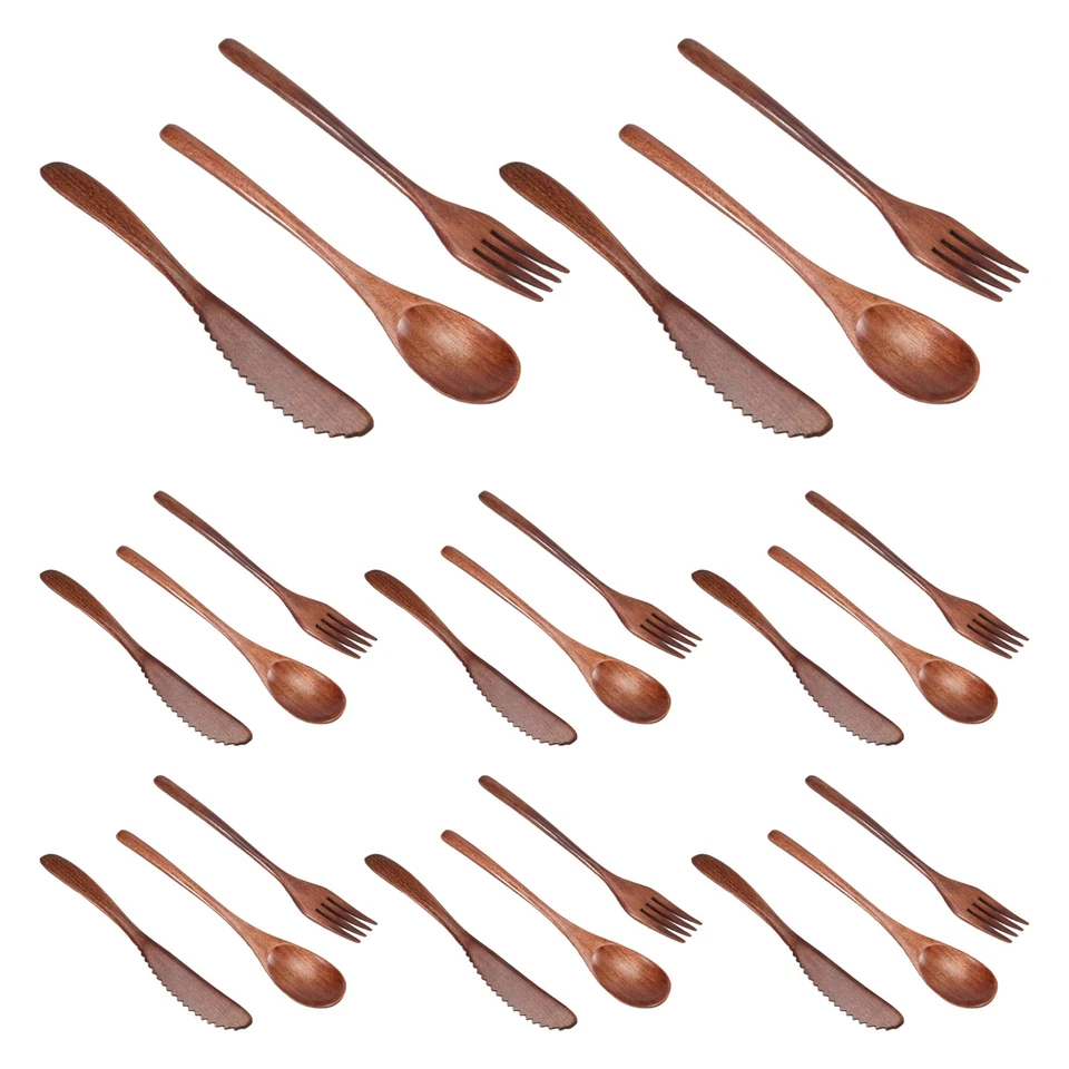 Cucchiaio di Legno Forchetta Coltello Set di  Set di  nel Legno9923 - Imagen 1 de 1