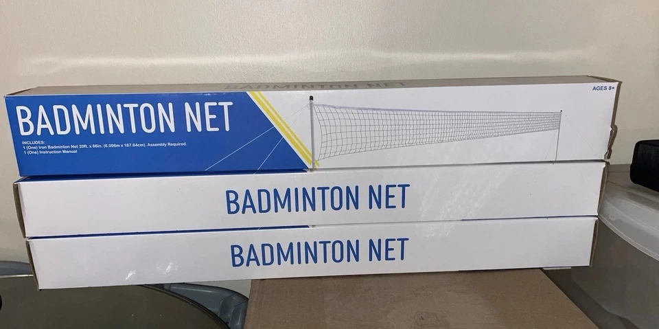 Сетка для бадминтона включает в себя одну железную сетку для бадминтона 20 футов x 66 дюймов. Требуется сборка - Изображение 1 из 4