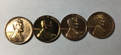 1957 1961 1962 1964 Philadelphia Mint  Lincoln Cent PROOF ( 4 Coin Set) - Image 1 of 4