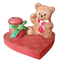 Vintage Wang's International Christmas Ornament 1988 Bear Candle Holder - Picture 1 of 7