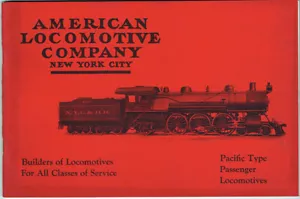 AMERICAN LOCOMOTIVE COMPANY PACIFIC TYPE PASSENGER LOCOMOTIVES - NEAR MINT! - Picture 1 of 1