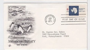 TurtlesTradingPost- Antarctic Treaty 1971 FDC #1431 - Artcraft Cachet - Picture 1 of 1