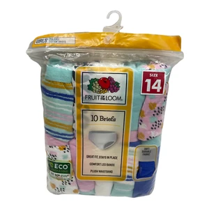 NEW Fruit Of The Loom Girl's Pack Of 10 Briefs Size 14 B59 - Picture 1 of 2