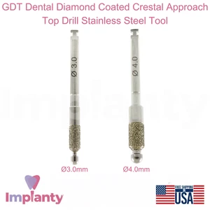 Herramienta de acero inoxidable taladro superior de aproximación de cresta recubierta de diamante dental GDT - Imagen 1 de 5