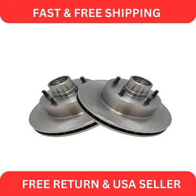 Front Brake Rotor Driver & Passenger Side Kit Pair Set of 2 for Chevy - Image 1 of 4