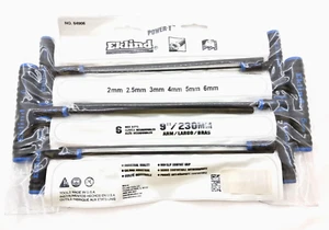 Eklind Tool 9in. Cushion Grip Power T-Handle Hex Key Set, 2mm - 6mm, 64906 - Picture 1 of 8