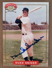 1994 Nabisco All-Star Legends Autographs Duke Snider HOF Brooklyn Dodgers w/COA