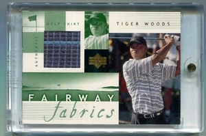 Tiger Woods Upper Deck Fairway Fabrics SP 2002 - Imagen 1 de 2