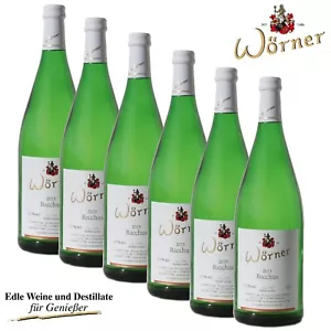 (5,48€/l) 6x1L Bacchus lieblich WEINGUT WÖRNER - Weißwein Wein aus der Pfalz - Bild 1 von 8