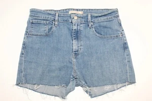 Pantaloncini jeans Levis 721 Big E LVC denim invecchiato tagli alti fai da te taglia 31 - Foto 1 di 6