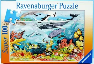 Ravensburger Coral Reef Super 100 Piece Puzzle Orca, Whale, Ocean, Fish - 1997 - Picture 1 of 8