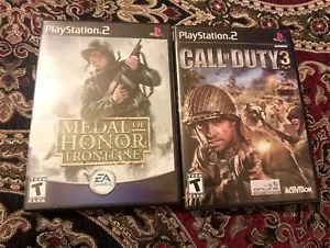 PlayStation 2 Call Of Duty 3 & Medal Of Honor Video Game Lot Complete & Working - Picture 1 of 4