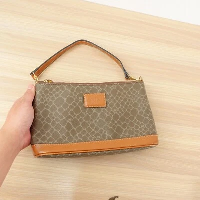 Bolso de Colección NINA RICCI con Asa Superior Baguette Cuero Gris Logo Animal Cartera FRANCIA Foto 1 de 4