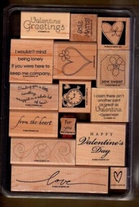 STAMPIN UP NICHT MEHR PRODUZIERT NEU / UNBENUTZT GEMISCHTE SETS ~ KARTENSPRÜCHE VALENTINSTAG LIEBE - Bild 1 von 2