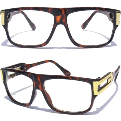 Marco retro años 80 RAP MC DJ Estilo y LENTES TRANSPARENTES GAFAS OG Old School Nerd NUEVO Foto 1 de 3