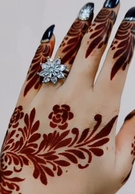 OMEKA 2 x India Henna mehndi Stencils stickers Hand Template Body Art Lace Stencil eid