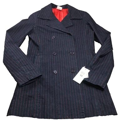 Abrigo Esprit Mujer Talla XS Denim Rayas Abotonado Doble Pecho Nuevo con Etiquetas Foto 1 de 4