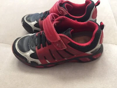 Geox Boys Red Black Shoes Size 11 Light Up - Image 1 of 4