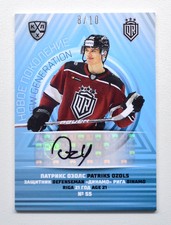 2021-22 Sereal KHL PREMIUM New Generation Auto #NEW-A27 Patriks Ozols 08/10