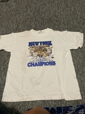 ¡Camiseta de campeones de la Liga Americana de los Yankees de Nueva York 1996 talla (14-16)! Jeter and Bernie Foto 1 de 4