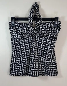 Old Navy Women's Tankini SMALL Black White Geometrical - Picture 1 of 7