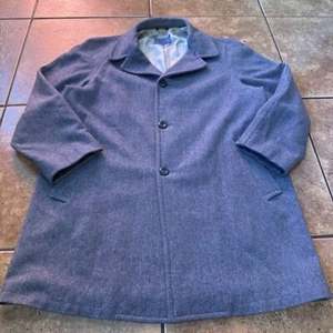 Vtg 70s Pendleton Virgin Wool Pea Coat Size 44 Grey - Picture 1 of 10