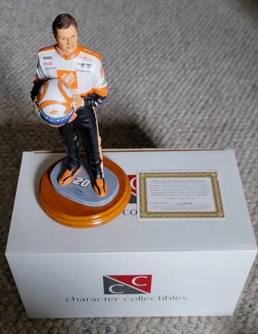 CHARACTER COLLECTIBLES Tony Stewart Holding Helmet Nascar #20 - Limited Edition Cover